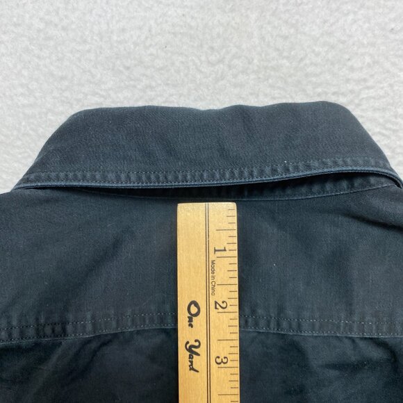 Banana Republic Shirt Jacket Mens M Black Chest Pocket Button Up - Picture 12 of 12